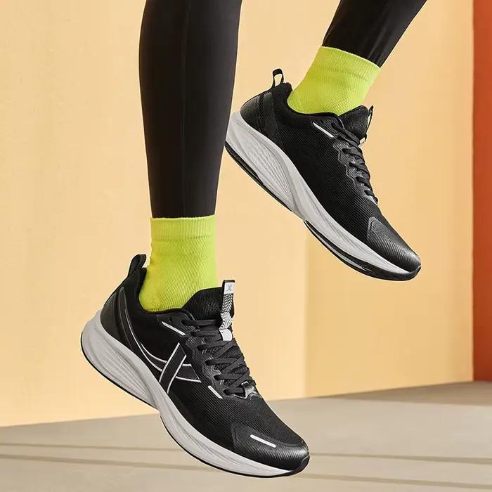 Xtep cinq vitesses ET chaussures de course pour hommes résistant à l'usure antidérapant soutien sport à la mode rétro amorti baskets 876319110088