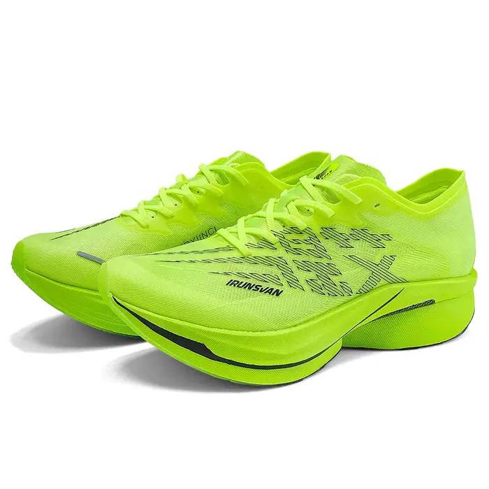 IRUNSVAN chaussures de course sur plaque de carbone pleine longueur avec maille de sport