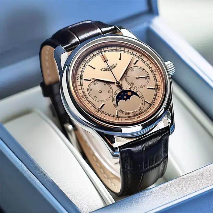 Montre pour homme, montre à quartz rétro personnalisée
