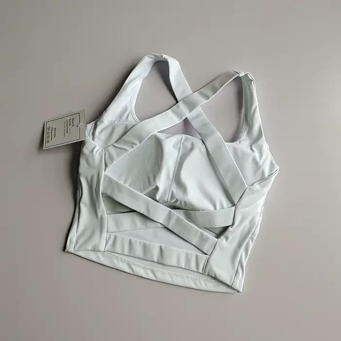 Soutien-gorge de sport sans couture haute impact pour femmes, design sexy, matière nylon et spandex, anti-transpiration, idéal pour le yoga, la course et le fitness