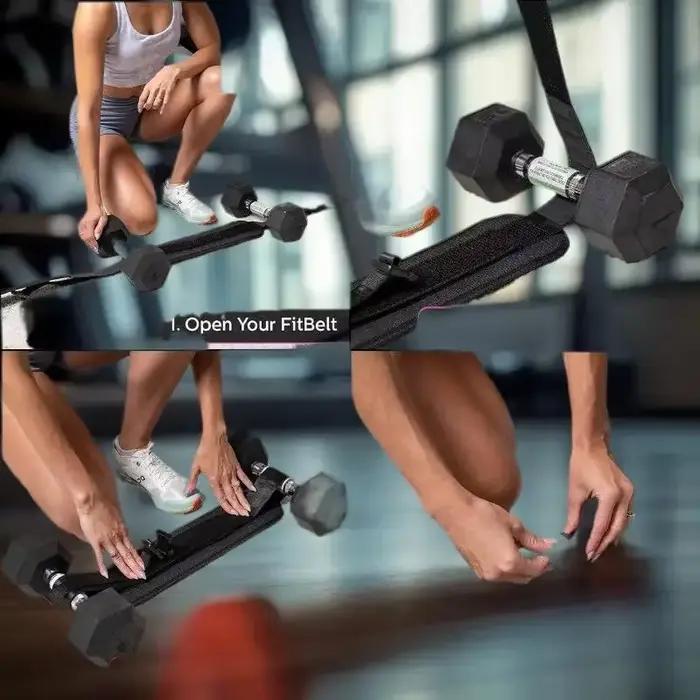 Accessoire d'exercice d'haltères : 1 ceinture de musculation pour poussée des hanches et pont de fessiers