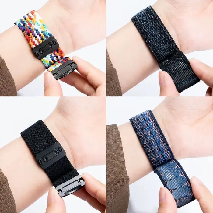 Bracelet de montre en nylon tressé pour WHOOP 5.0/4.0/3.0, bracelet doux au toucher avec fermoir magnétique, respirant, pour homme et femme, idéal pour occasions quotidiennes et spéciales