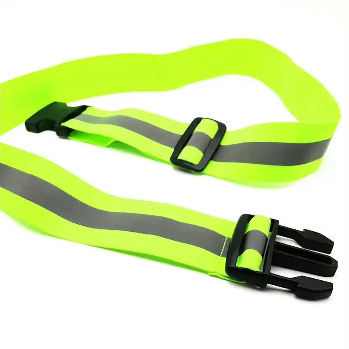 Ceinture réfléchissante, sangle de taille réglable, haute visibilité, ceinture de sécurité réfléchissante pour le cyclisme, la marche du chien, la course