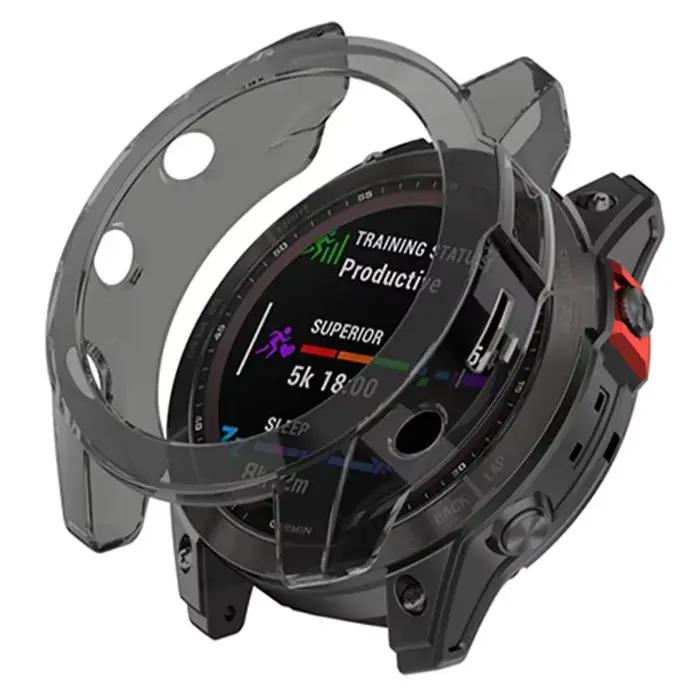 Étui transparent en TPU pour Garmin Fenix 6 6S 6X Pro 7 7S 7X Pro 5 5S 5X Plus, étui de protection souple pour montre Garmin, housse fine