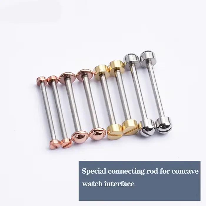 Kit de Maillons de Tige de Cosse de Montre à Visser Barre à Ressort Bracelet de Montre en Acier Inoxydable Couleur Beige Blanc Noir Jaune Argenté Occasions Spéciales