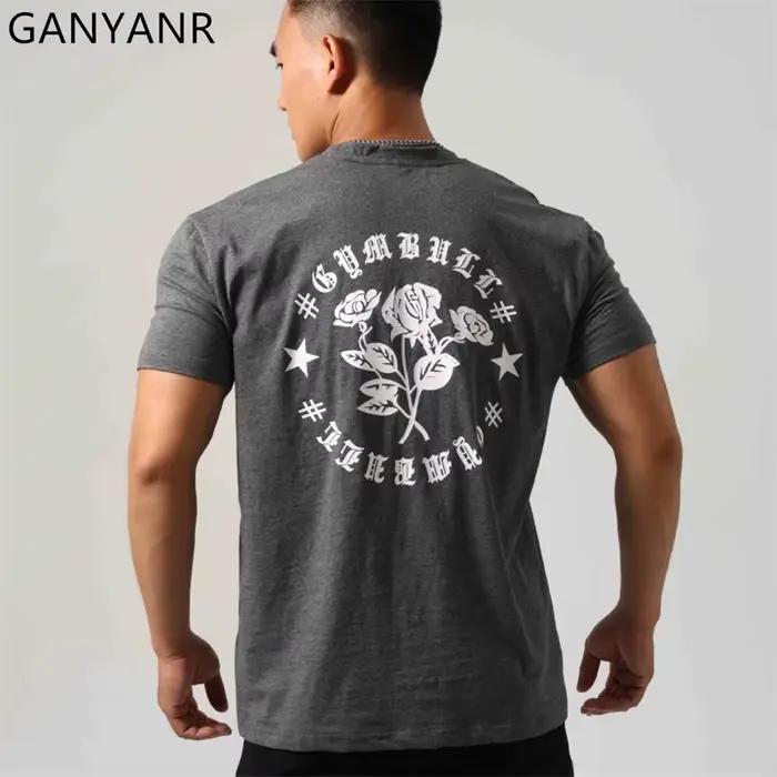 GANYANR T-shirt de course pour hommes Cool