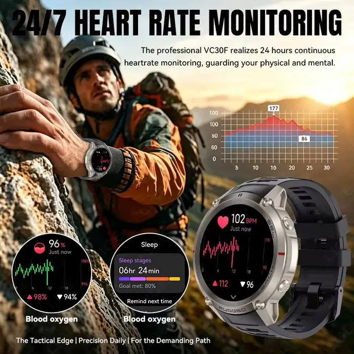 Montre connectée LIGE nouvelle génération tout-terrain avec GPS précis