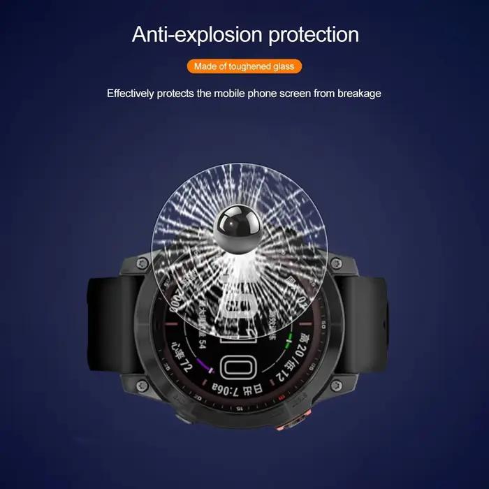 Verre trempé pour Garmin Fenix 7 7S 7X 6 6S 6X Pro saphir HD Film de protection d'écran