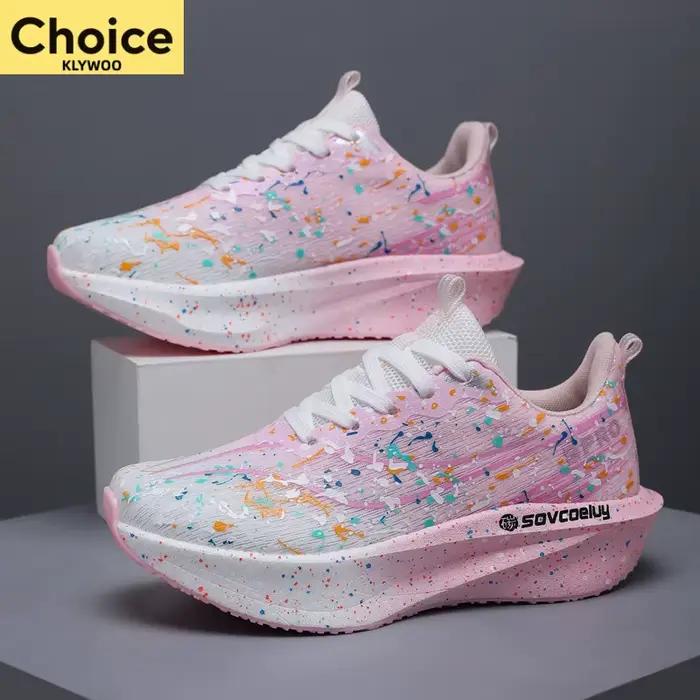 Chaussures de course avec plaque en carbone, spécialité marathon, respirantes, légères, confortables, pour hommes et femmes, pour l'entraînement athlétique