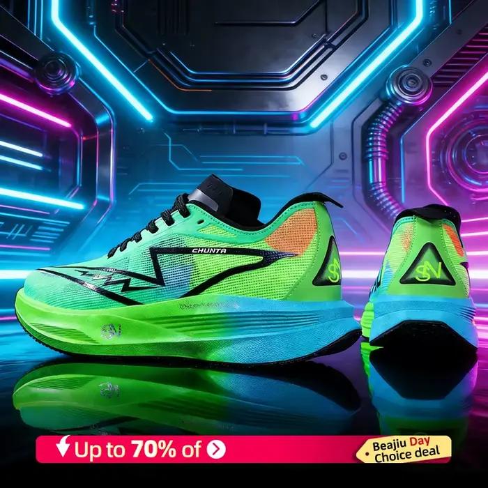 Chaussures de course pour hommes avec plaque en carbone, spéciales marathon, respirantes, légères, confortables pour femmes, baskets de loisirs Chunta