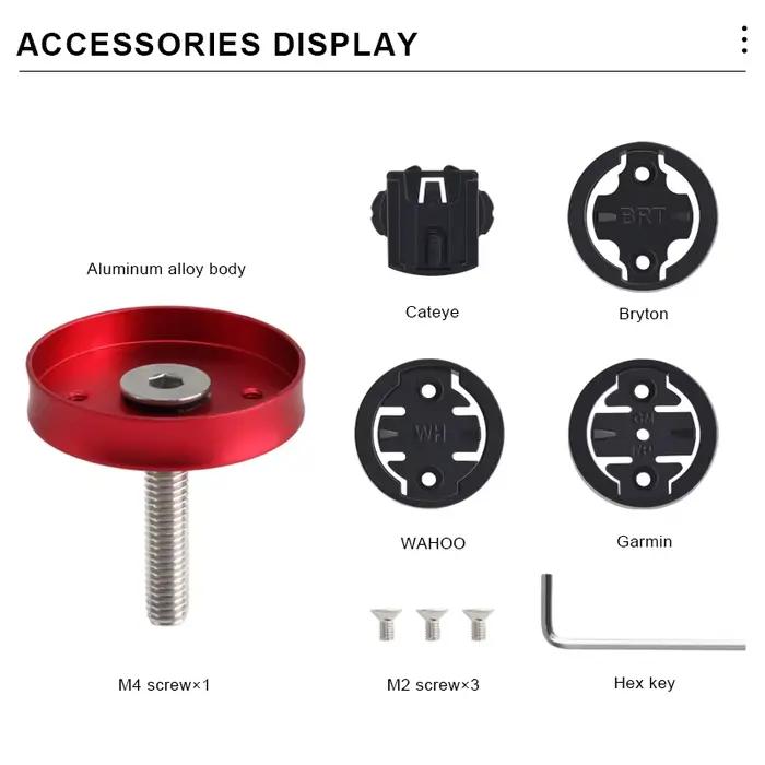 RIDERACE Support d'ordinateur de vélo pour Garmin GPS compteur de vitesse en alliage d'aluminium vtt
