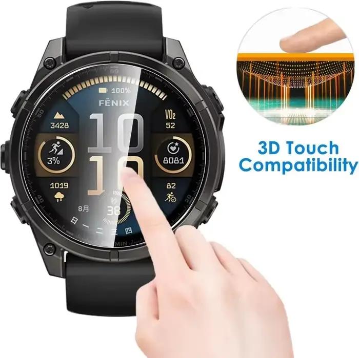 Verre trempé pour Garmin Fenix 8 7 6S 6X Forerunner 235 935 945 955 255 265 965 735XT Vivoactive3 Films de protection d'écran