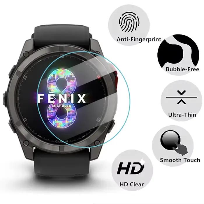 Verre trempé 9H pour Garmin Fenix 8 7X 6X Pro 7 6 7S 6S 5 5S