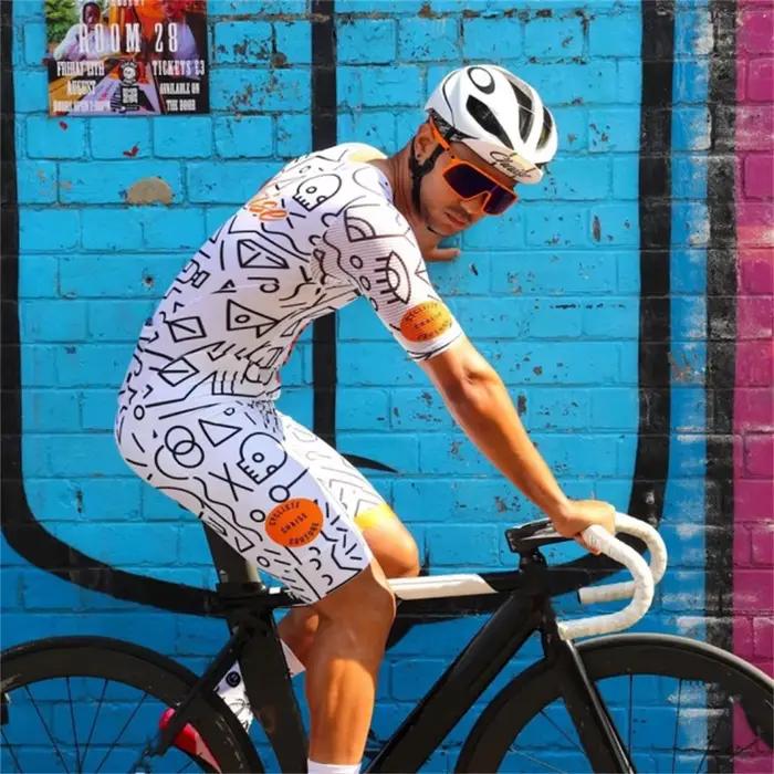 Ensemble de maillots de vélo de route pour hommes été respirant en gel confortable pour cyclisme loisirs et compétitions