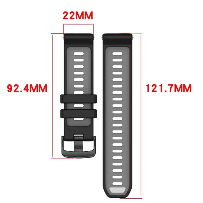 Bracelet en silicone souple bicolore officiel pour Garmin Forerunner 970 965 955 945 935 745
