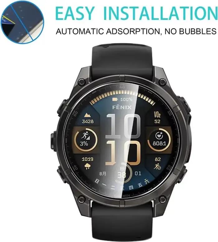Verre trempé pour Garmin Fenix 8 7 6S 6X Forerunner 235 935 945 955 255 265 965 735XT Vivoactive3 Films de protection d'écran