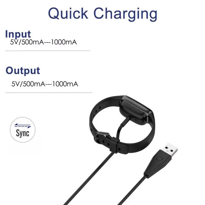 Chargeur USB pour Fitbit Charge 5/Charge 6/Luxe, câble de chargement, support de station d'accueil pour Fitbit Luxe, accessoires pour montre connectée