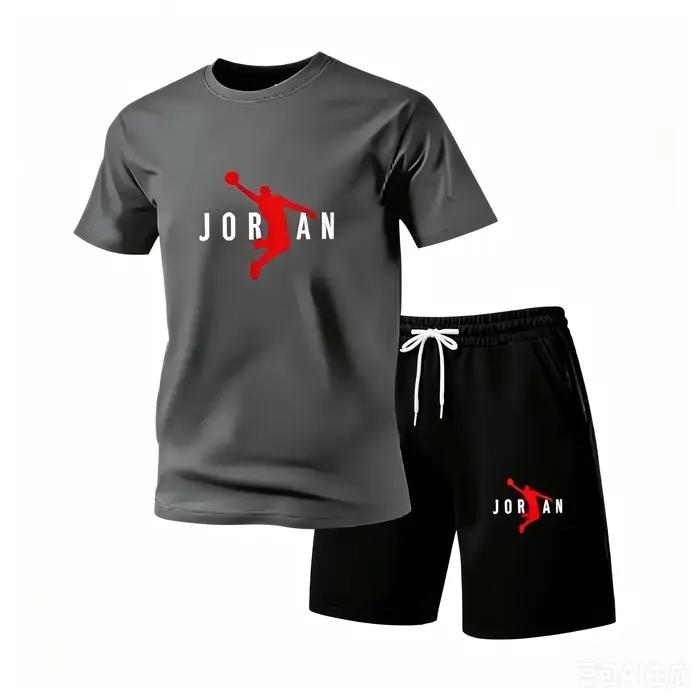 Ensemble t-shirt et short de course à séchage rapide pour homme