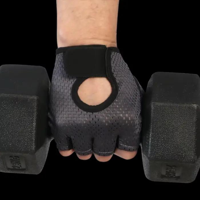 Gants de fitness demi-doigt universel gris rose noir lavable pour course randonnée haltérophilie cyclisme en plein air