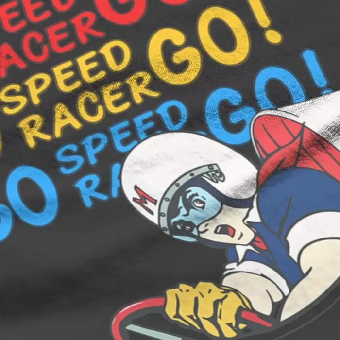 GO SPEED-T-Shirt pour Homme Édition Limitée Cadeau Parfait Love Speed Racer Dessin Animé Années 80 Manga Japonais 100%Coton Imprimé