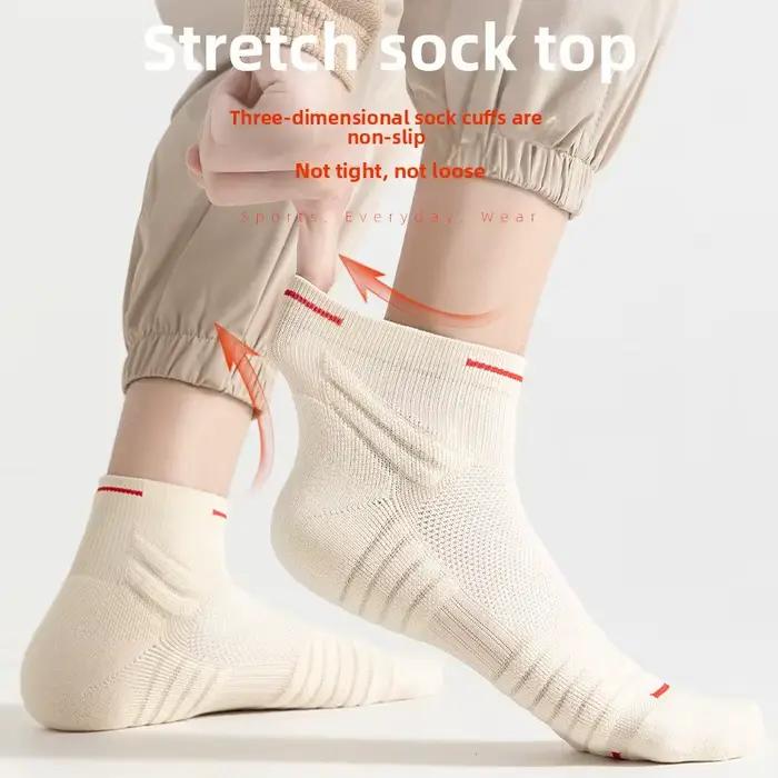 2 paires - Chaussettes de course athlétiques pour hommes, mi-mollet, semelle épaisse en tissu éponge, pour marathon, basketball, badminton, entraînement sportif