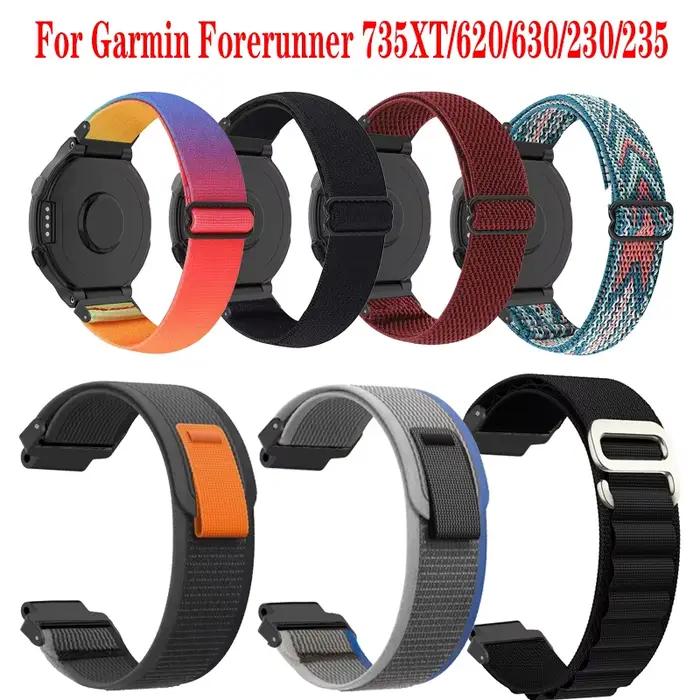 Bracelet en Nylon Trail Loop pour Garmin Forerunner 735XT 735 230 235 620 630
