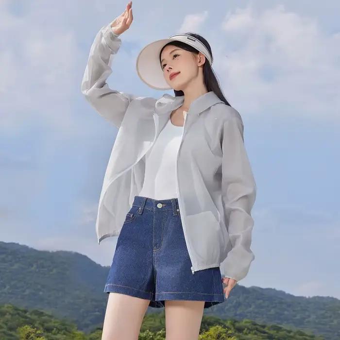Veste d'été pour femmes, manteau de protection solaire, Anti-UV, séchage rapide, coupe-vent de sport, chemise de protection solaire pour cyclisme et course à pied