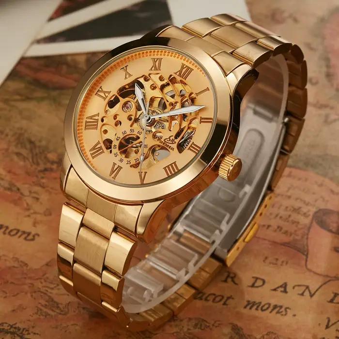 Montres-bracelets mécaniques rétro pour hommes