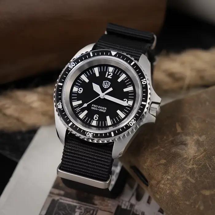 Watchdives WD1980 V3 montre Vintage VH31 mouvement à Quartz montres en acier inoxydable saphir lumineux 10Bar montre-bracelet étanche