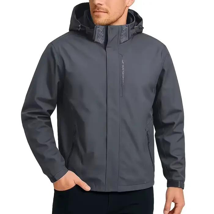 Veste de pluie imperméable à capuche pour homme