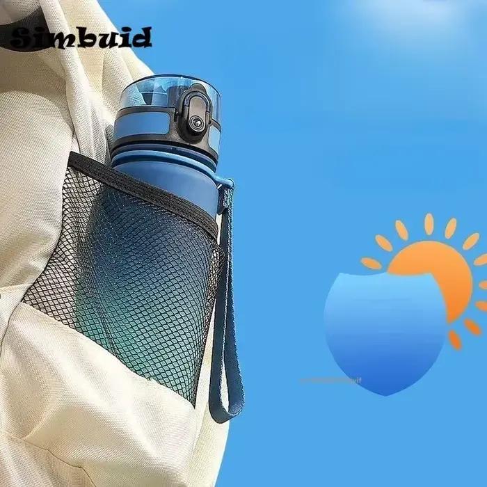 Bouteille d'eau sportive en plastique PC multicolore pour adultes, réutilisable et durable, idéale pour randonnées, courses et activités de plein air