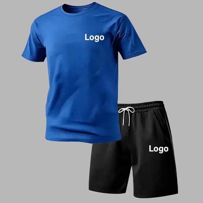 Ensemble de sport personnalisable t-shirt et short léger et respirant pour hommes styles décontractés occasions quotidiennes