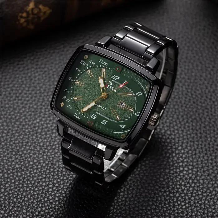 KETTA nouvelles montres d'affaires de loisirs pour homme veilleuse fonction calendrier cadran carré étanche montre à Quartz pour hommes reloj hombre