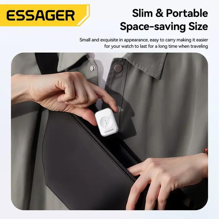 Chargeur de montre sans fil magnétique Essager pour iWatch séries S2-S11, séries SE, séries Ultra, 5W, portable, Type-C/Lightning