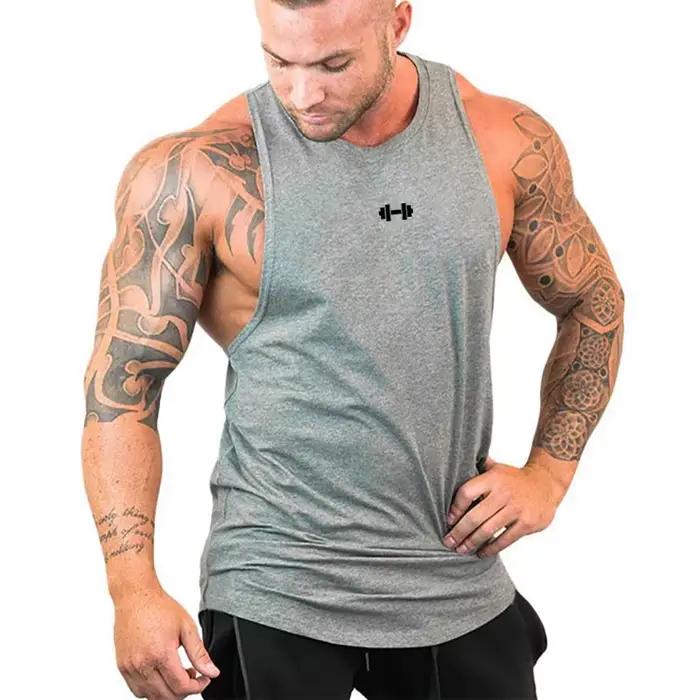 Débardeurs de sport pour hommes en coton respirant pour la gym
