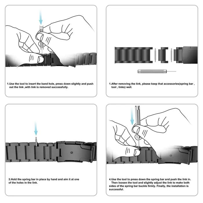 Runcool-Sangles en titane Quickfit pour bracelet Garmin