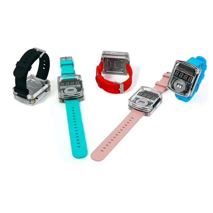 Kit de bricolage de montre électronique, affichage de Tube numérique LED, microcontrôleur, assemblage d'horloge, Circuit imprimé, fabrication de pratique de soudage créative