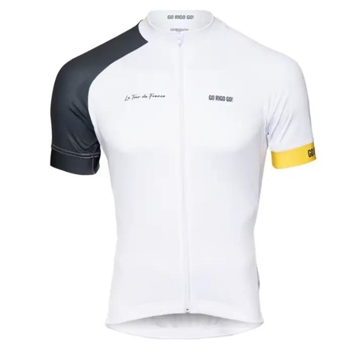 Maillot de cyclisme homme GO RIGO avec protection UV, résistant et confortable pour printemps été automne