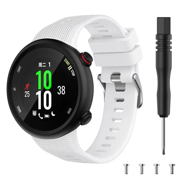 Bracelet en Silicone pour montre intelligente Garmin Forerunner 45S/Forerunner 45/Swim 2