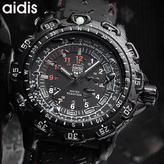 Montre-bracelet à Quartz Addies Forces Spéciales Plongeur Résistante à l'Eau pour Hommes Occasions Outdoor et Militaires