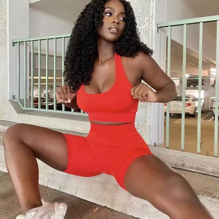 Vêtements d'entraînement sans couture pour femmes, vêtements de sport