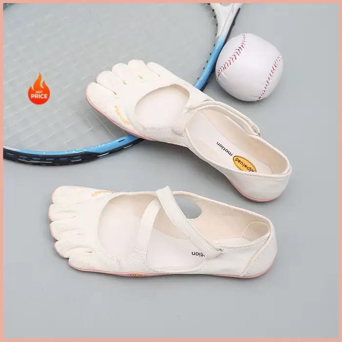 Chaussures à Cinq Doigts pour Femme avec Bride Réglable - Modèle Plat Minimaliste Confortable Pieds Nus pour la Randonnée, Yoga,