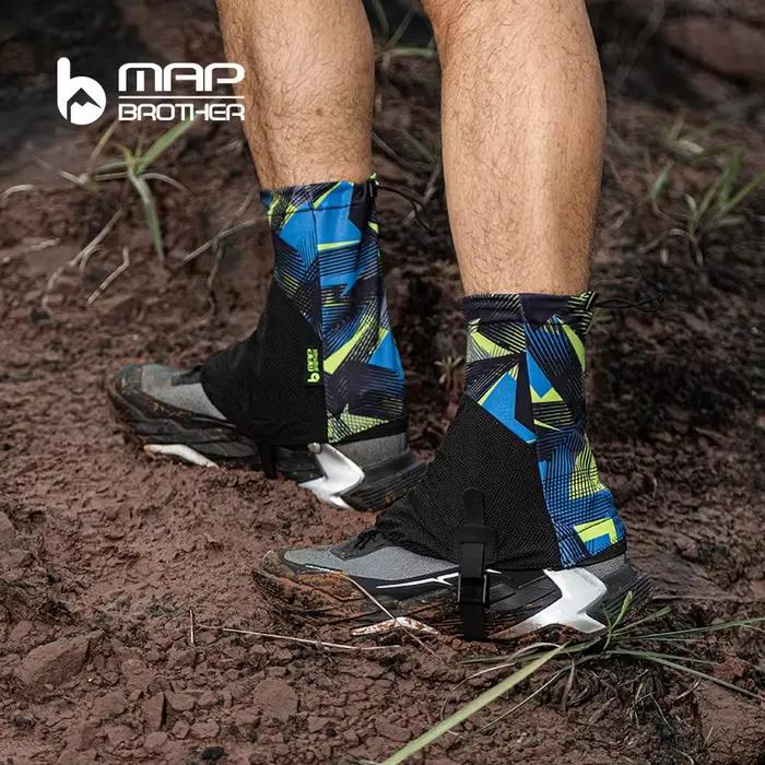 MAP BROTHER F1001 guêtres de course hautes en plein air couvre-chaussures de protection anti-sable pour Triathlon Marathon randonnée réfléchissant