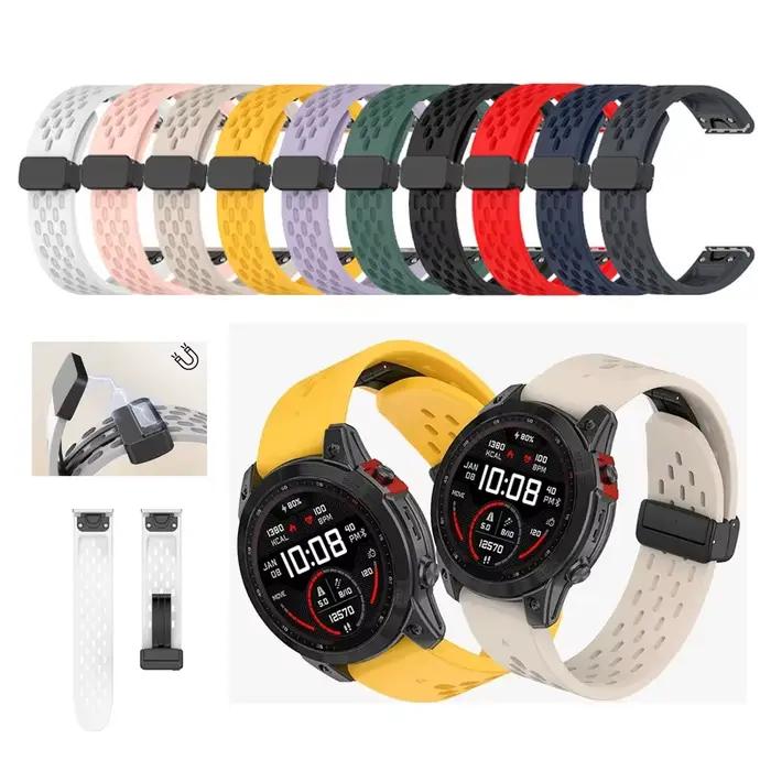 Pour Garmin Fenix 8 7 6 5 3 instinct 2X 3 solaire AMOLED Forerunner 965 955 945 935 22 26mm bracelet en Silicone respirant à dégagement rapide