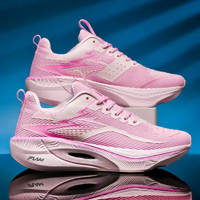 Chaussures de course en carbone pour hommes et femmes, chaussures d'entraînement ultra légères, chaussures de sport amortissantes et résistantes à l'usure