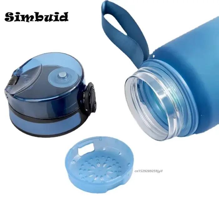 Bouteille d'eau sportive en plastique PC multicolore pour adultes, réutilisable et durable, idéale pour randonnées, courses et activités de plein air