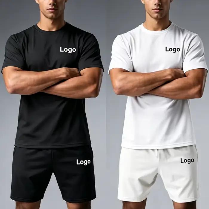 Ensemble de sport personnalisable t-shirt et short léger et respirant pour hommes styles décontractés occasions quotidiennes