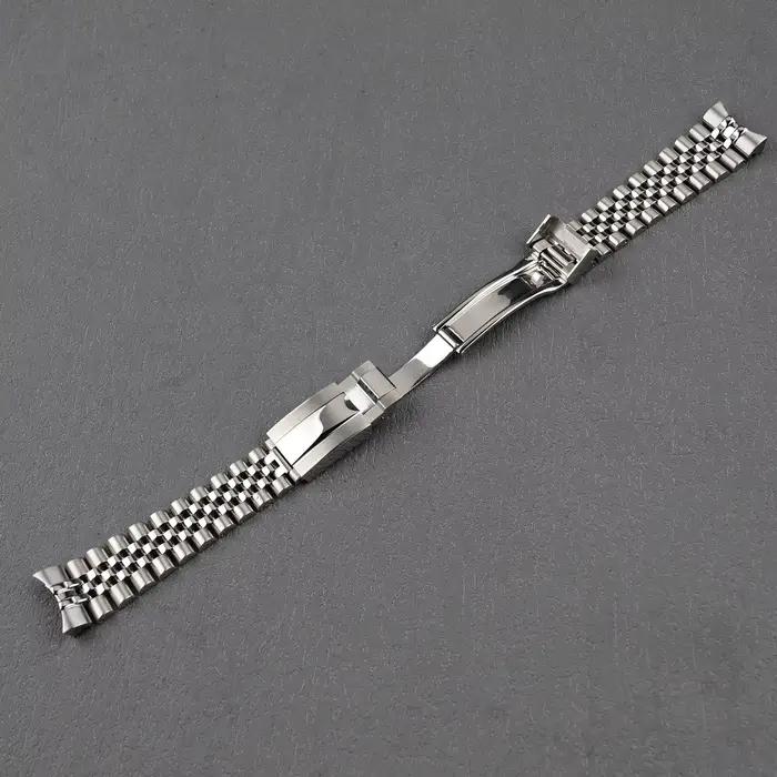 Pour Seiko 5 Sports SRPK29 31 33 35-20mm bracelet de montre en acier inoxydable à maillons solides de Style jubilé avec fermoir pliant huître par Rolamy