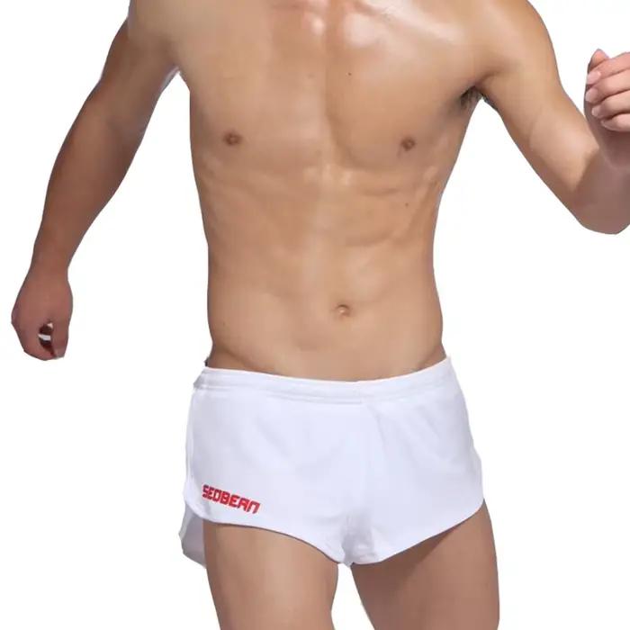 Été séchage rapide hommes Sport course Shorts mâle athlétique Jogging pantalons de survêtement respirant côté fendu