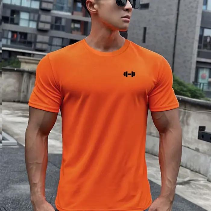 T-Shirts de Course Décontractés pour Hommes Respirants Polyester Manches Courtes Musculation Gym Occasions Spéciales